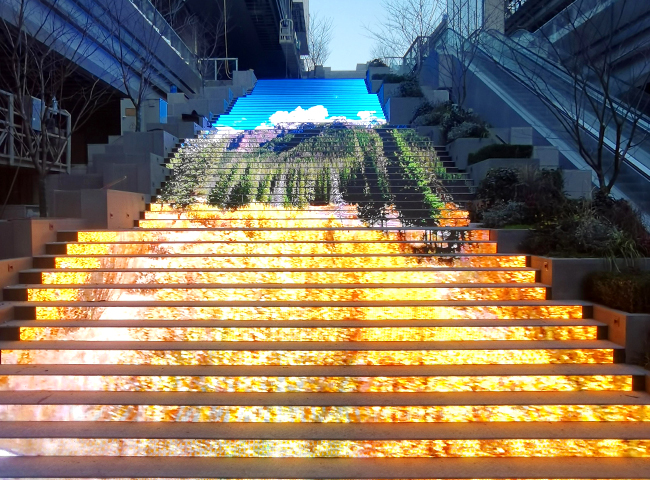 stair screen of a square in shanghai